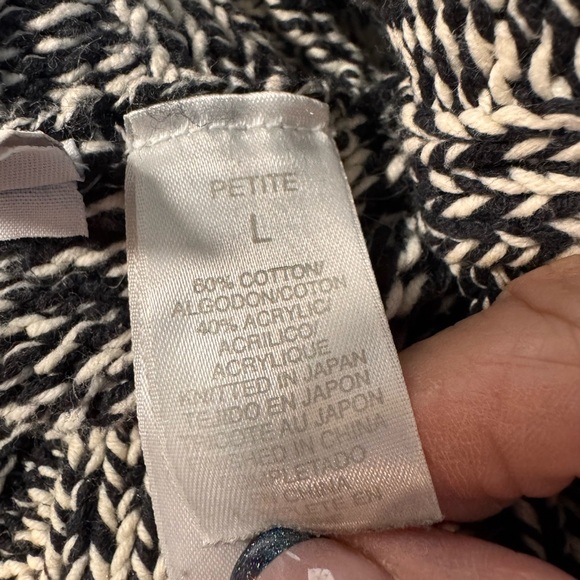 Liz Claiborne Vintage Black and White Turtleneck Neck Sweater - Picture 7 of 9